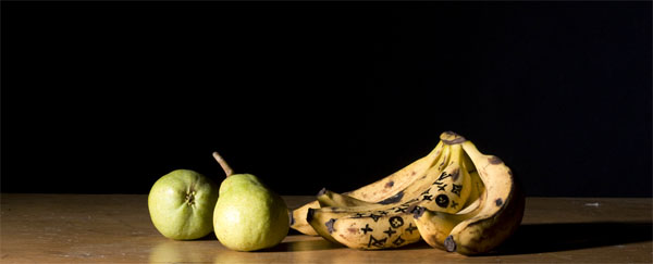 Still life with Louis Vuitton Bananas (in Baroque style)